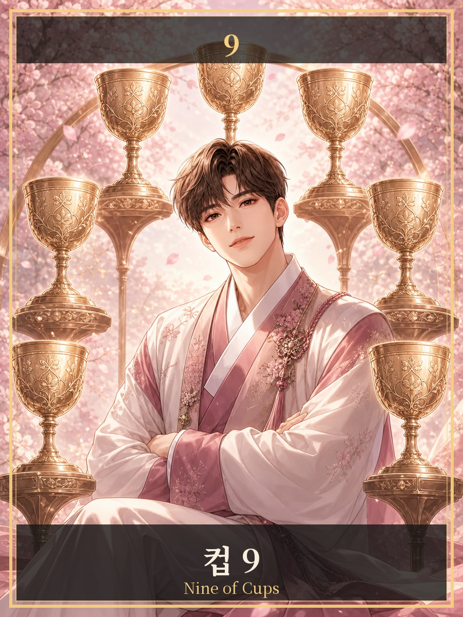 컵 9 타로카드 그림